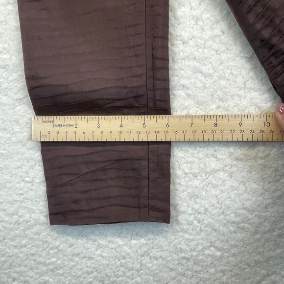 Silk Land women’s 100% silk blazer jacket w/pockets brown medium fall - Picture 8 of 8